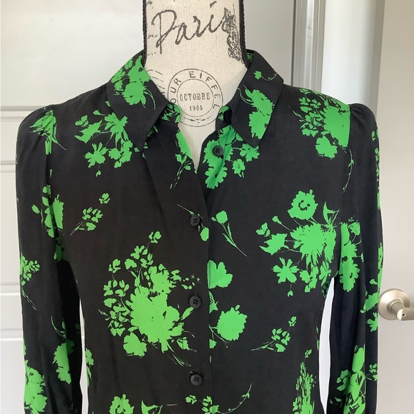 💚 Zara Semi-Sheer Floral Mini Dress 💚 - Picture 4 of 10